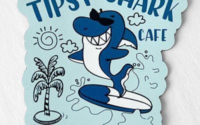 Tipsy Shark Cafe Magnet