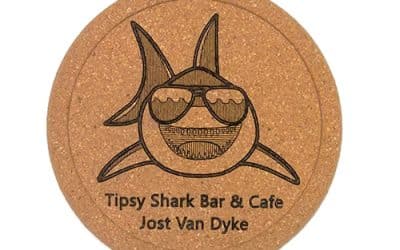 Tipsy Shark Cork Coasters