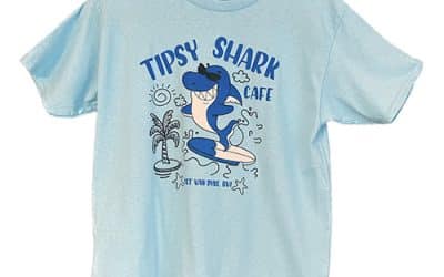 Tipsy Café Youth Short Sleeve T-Shirt – Blue