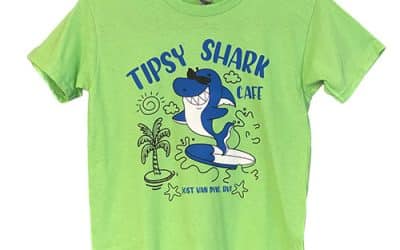 Tipsy Café Youth Short Sleeve T-Shirt – Green