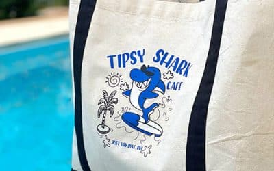 Tipsy Café Canvas Tote Bag